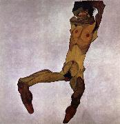 Egon Schiele Seated Male Nude oil painting artist